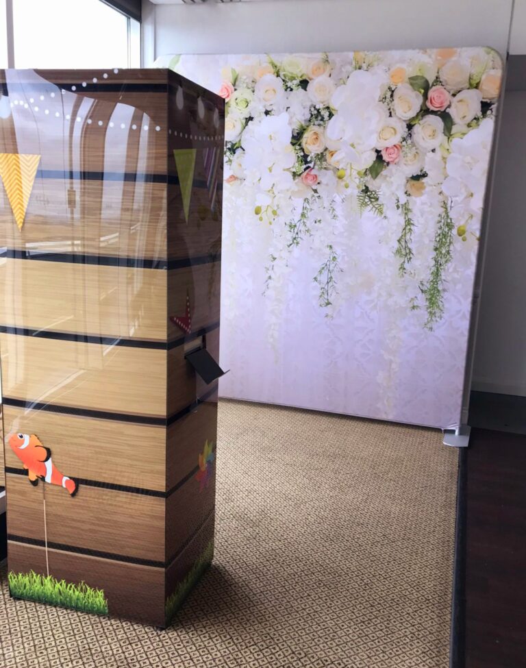 Mini Booth & Floral Backdrop